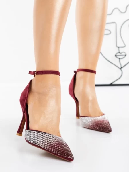 Pantofi Stiletto G1715 WINERED | GALLEVANI