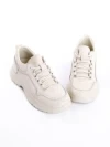 Pantofi Sport Dama din piele naturala N503 CREAM | ADVANCER