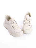 Pantofi Sport Dama din piele naturala N503 CREAM | ADVANCER