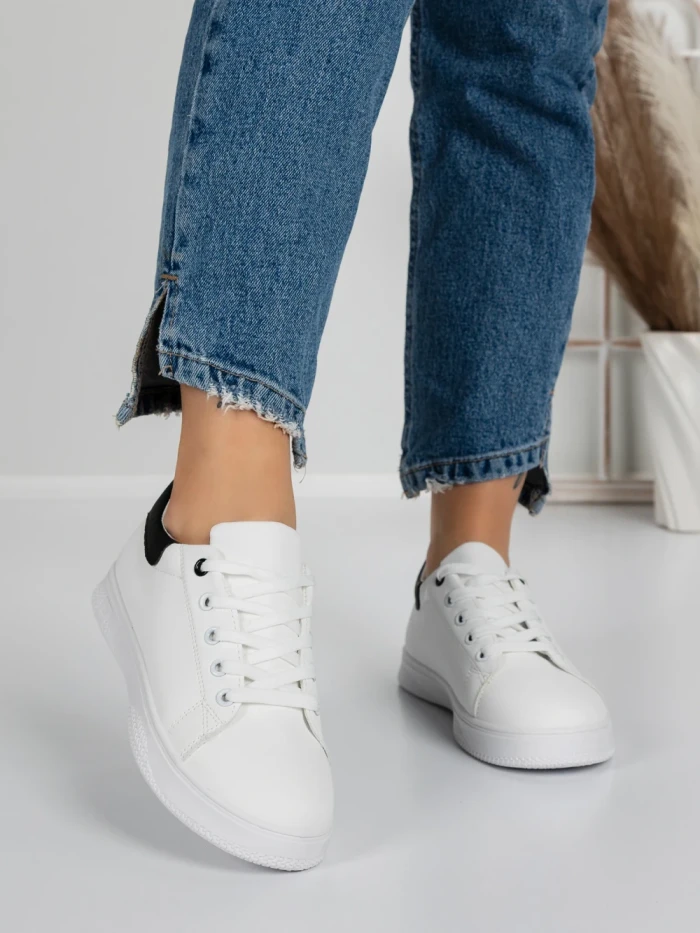 Sneakers Dama A52 WHITE-BLACK | FASHION