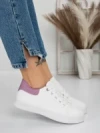 Sneakers Dama A52 WHITE-PURPLE | FASHION