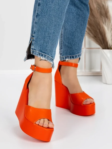 Sandale Dama cu Platforma 5SY13 ORANGE | MEI