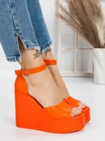 Sandale Dama cu Platforma 5SY13 ORANGE | MEI