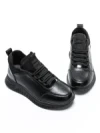 Pantofi Sport Dama din piele naturala 3757 BLACK | FORMAZIONE