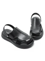 Sandale Barbati din piele naturala 619008 BLACK | ADVANCER