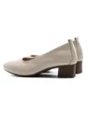 Pantofi cu toc din piele naturala 9729 CREAM | GALOP