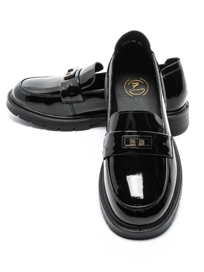 Pantofi Casual Dama din piele naturala 8301-35 BLACK | FORMAZIONE