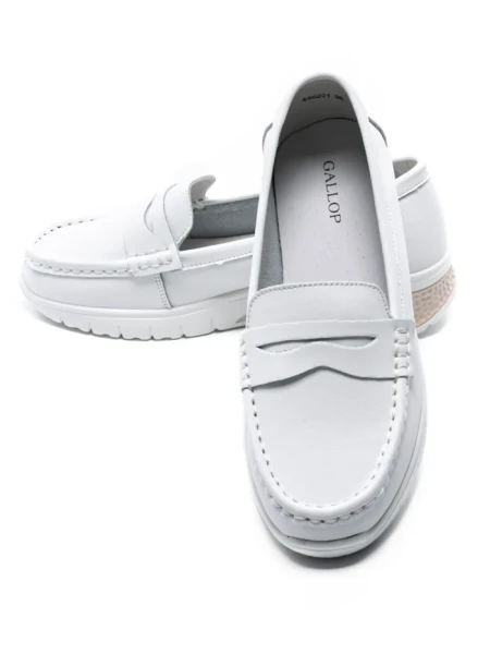 Pantofi Casual Dama din piele naturala K98201 WHITE | GALOP