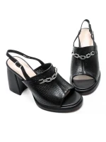 Sandale Dama din piele naturala K347-1 BLACK | ADVANCER