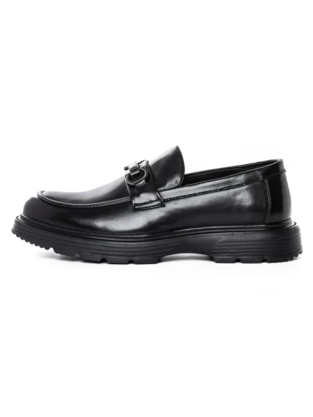 Mocasini Barbati din piele naturala 5NXE39 BLACK | PANTOFUL