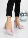 Sandale Dama cu Toc Gros 5XKK7 CHAMPAGNE | MEI