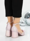 Sandale Dama cu Toc Gros 5XKK7 CHAMPAGNE | MEI