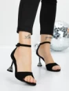 Sandale Dama cu Toc Subtire 5XKK17 BLACK | MEI