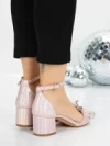 Sandale Dama cu Toc Gros 5XKK25 CHAMPAGNE | MEI