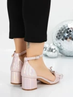 Sandale Dama cu Toc Gros 5XKK25 CHAMPAGNE | MEI
