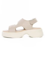 Sandale Dama din piele naturala 82606 CREAM | ADVANCER