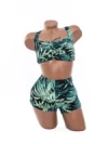 Costum de baie dama L909-2 NEGRU-VERDE | MEINA