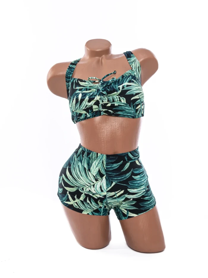 Costum de baie dama L909-2 NEGRU-VERDE | MEINA
