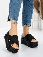 Papuci Dama cu Platforma 8325 BLACK | MEI