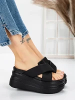 Papuci Dama cu Platforma 8325 BLACK | MEI