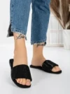 Papuci Dama cu Talpa Joasa 3AQ18 BLACK | MEI