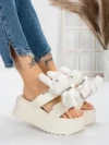 Papuci Dama cu Platforma 3WL229 WHITE | MEI