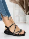 Sandale Dama cu Talpa Joasa 3AW309 BLACK | MEI