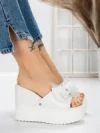 Papuci Dama cu Platforma 3AW326 WHITE | MEI