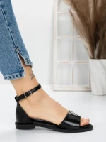 Sandale Dama cu Talpa Joasa 5PT5 BLACK | MEI