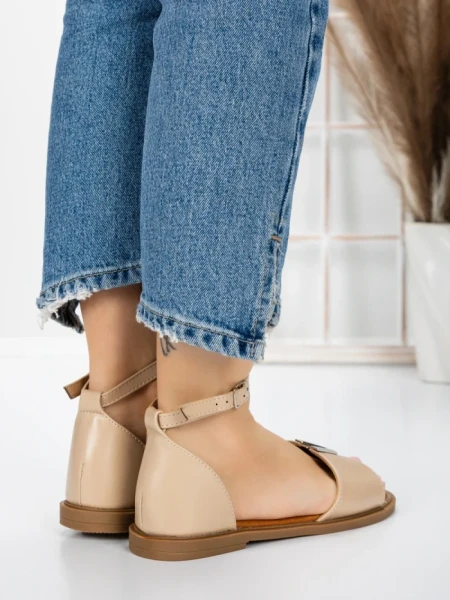 Sandale Dama cu Talpa Joasa 5PT5 BEIGE | MEI