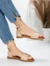 Sandale Dama cu Talpa Joasa 5PT5 BEIGE | MEI