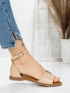 Sandale Dama cu Talpa Joasa 5PT5 BEIGE | MEI