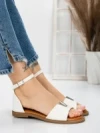 Sandale Dama cu Talpa Joasa 5PT5 WHITE | MEI