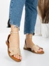 Sandale Dama cu Talpa Joasa 5PT6 BEIGE | MEI