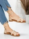 Sandale Dama cu Talpa Joasa 5PT6 BEIGE | MEI