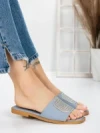 Papuci Dama cu Talpa Joasa 3AW308 BLUE | MEI