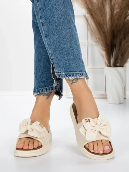 Papuci Dama cu Talpa Joasa 3AW311 BEIGE | MEI