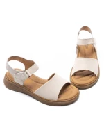 Sandale Dama din piele naturala 53301 CREAM | BERLINER