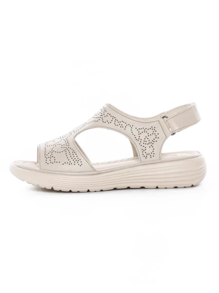 Sandale Dama din piele naturala 56686 CREAM | BERLINER
