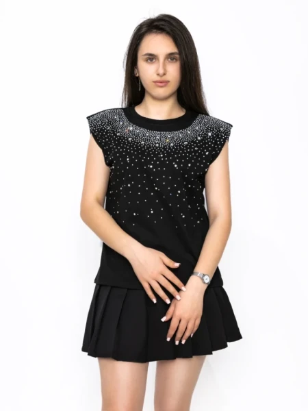 Tricou Dama T7271 NEGRU | KIKIRIKI