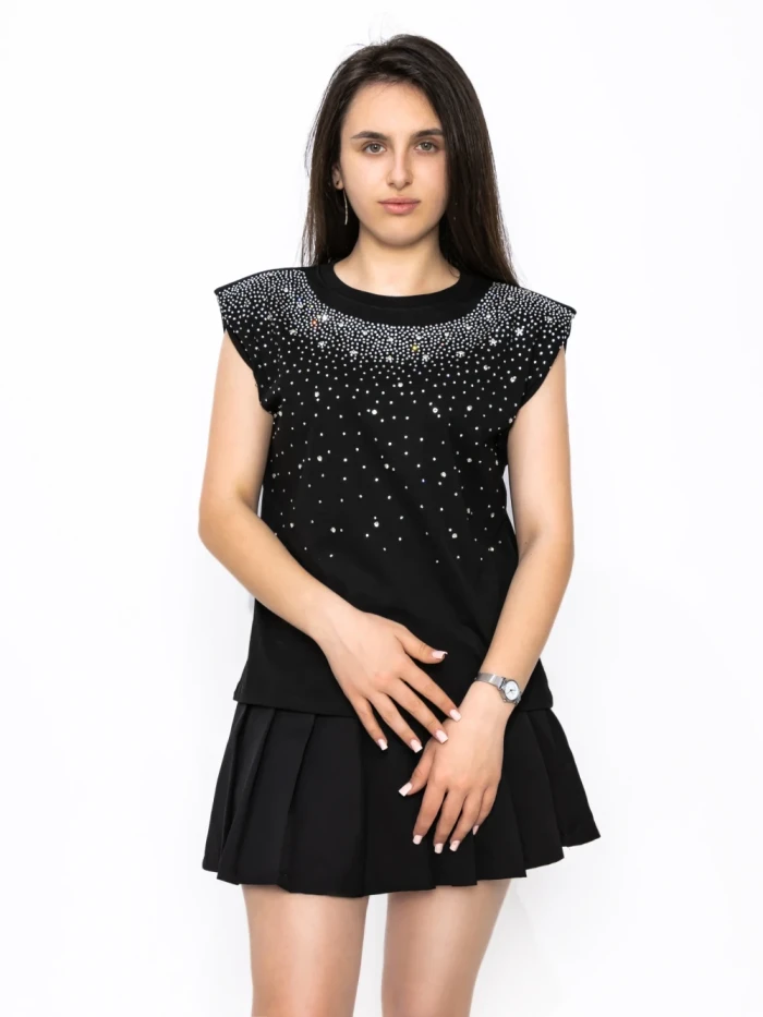 Tricou Dama T7271 NEGRU | KIKIRIKI