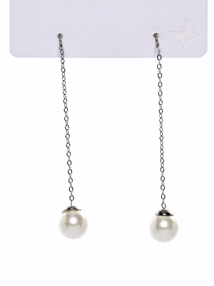 Cercei CRC012 ARGINTIU-ALB | MEI