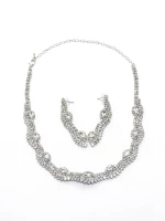 Set Colier + Cercei CLR005 ARGINTIU | MEI