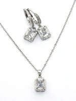 Set Colier + Cercei CLR001 ARGINTIU | MEI