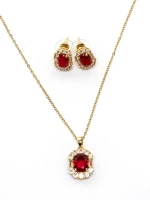 Set Colier + Cercei T1021300 AURIU-ROSU | MEI