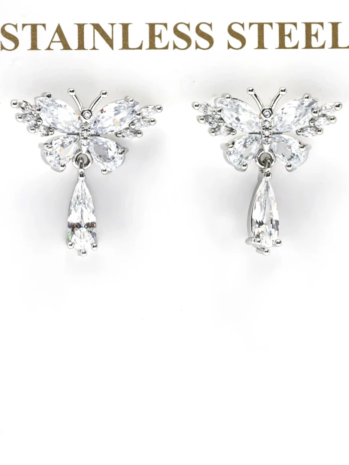 Set Colier + Cercei CLR002 ARGINTIU | MEI