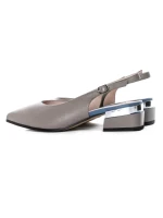 Pantofi cu Toc gros K1670-61B Gri Jose Simon