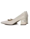 Pantofi cu Toc gros K5720-3748A Crem Jose Simon
