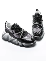 Pantofi Sport Dama cu Platforma M0182-104 Negru Seniorah