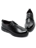 Pantofi Casual Barbati din piele naturala 91817 BLACK | ADVANCER